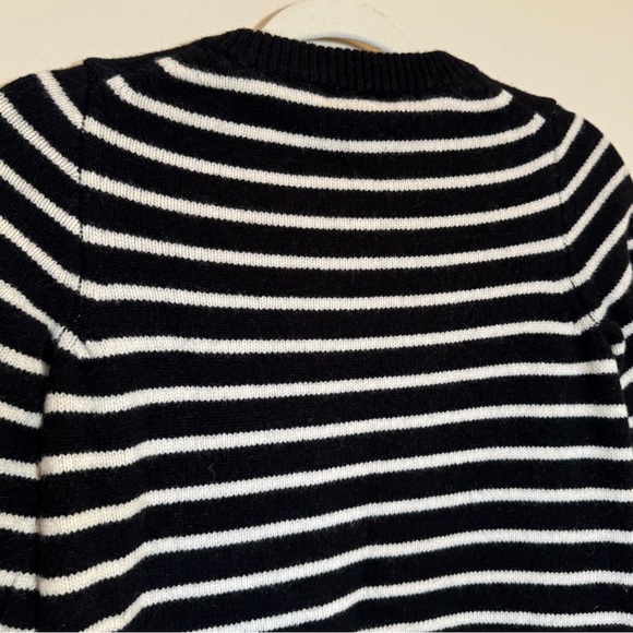 Madewell 100% Merino Wool Black/White Striped Sweater Dress Size Small - Picture 9 of 14